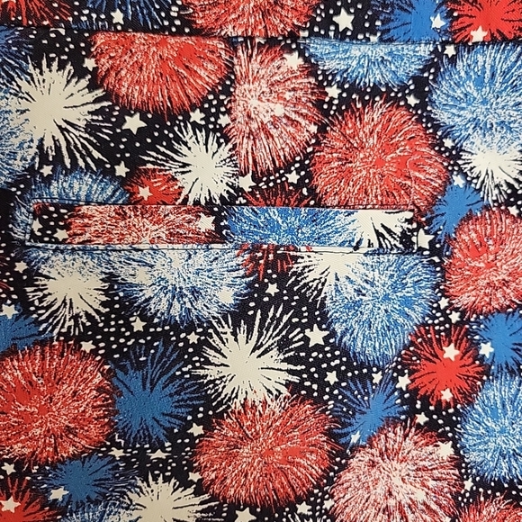 Coral Bay Shorts Stretchy Size 18W Red White Blue EUC - Picture 5 of 11